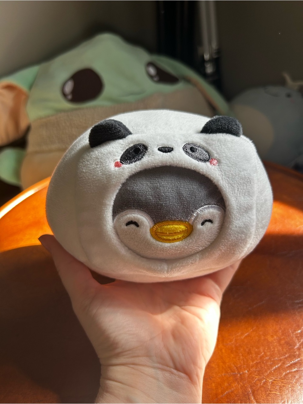 MINISO Life Penguin in Panda Costume Plush | Capsule-Style Pillow Squish